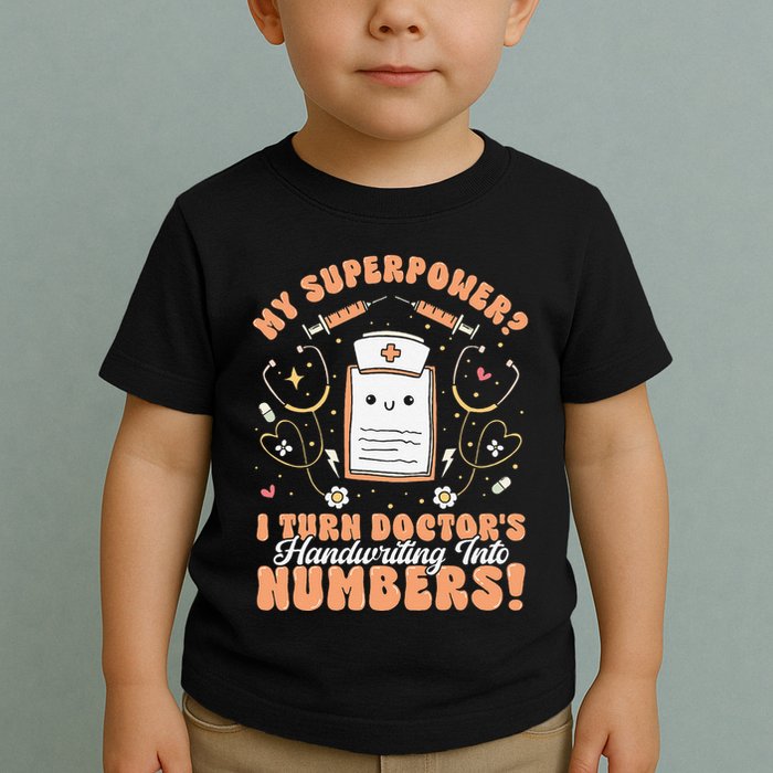 Icd Medical Coder Coding Worker Billing Handwriting Humor Toddler T-Shirt