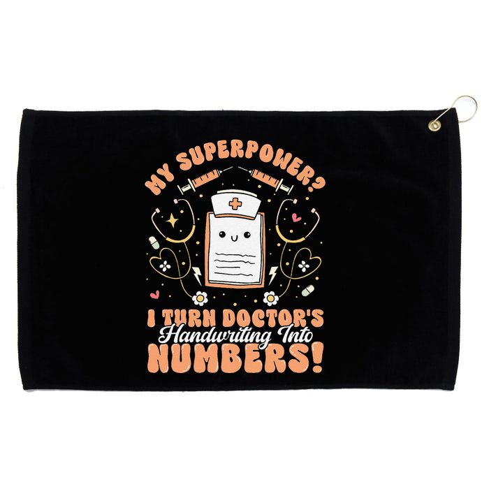 Icd Medical Coder Coding Worker Billing Handwriting Humor Grommeted Golf Towel