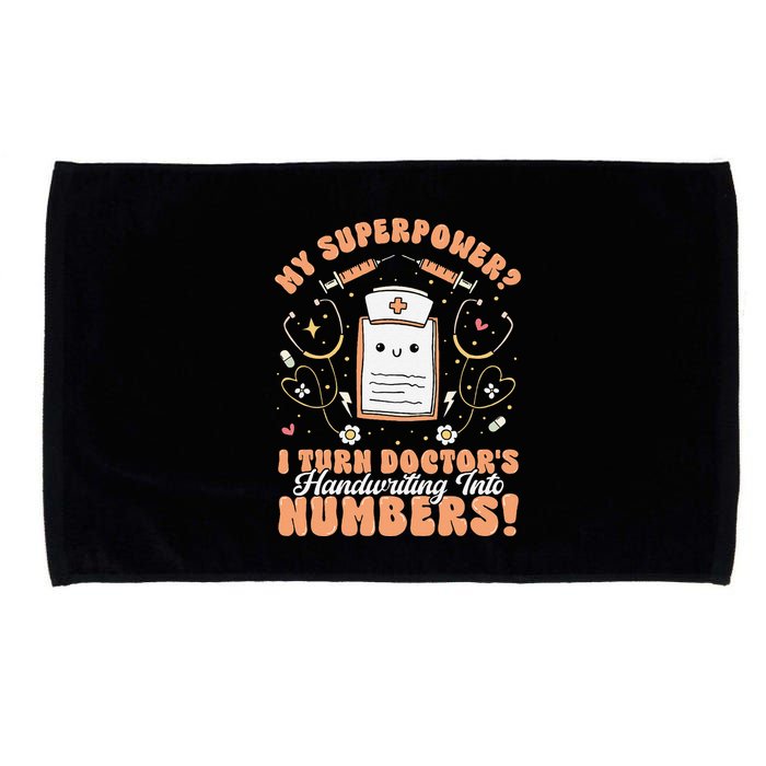 Icd Medical Coder Coding Worker Billing Handwriting Humor Microfiber Hand Towel