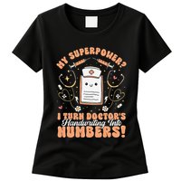 Icd Medical Coder Coding Worker Billing Handwriting Humor Womens T-Shirt