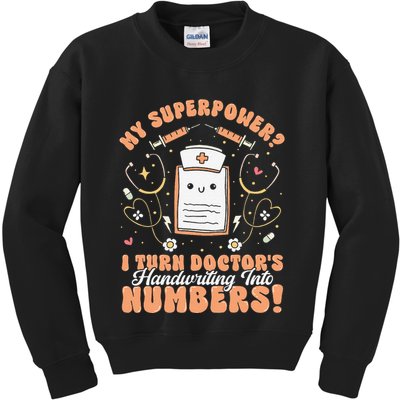 Icd Medical Coder Coding Worker Billing Handwriting Humor Kids Sweatshirt