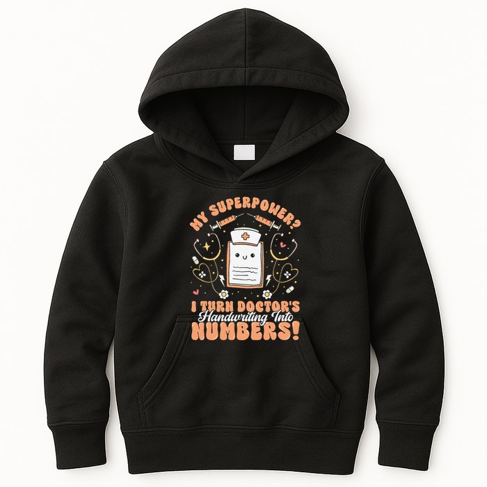 Icd Medical Coder Coding Worker Billing Handwriting Humor Kids Hoodie