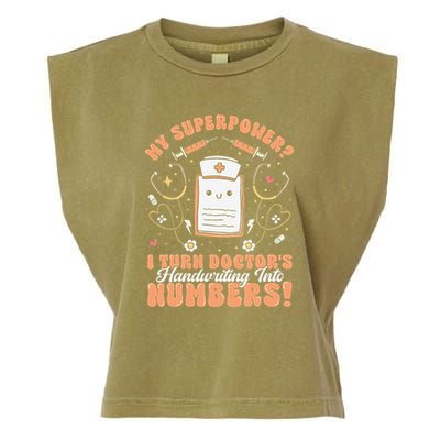 Icd Medical Coder Coding Worker Billing Handwriting Humor Garment-Dyed Women's Muscle Tee