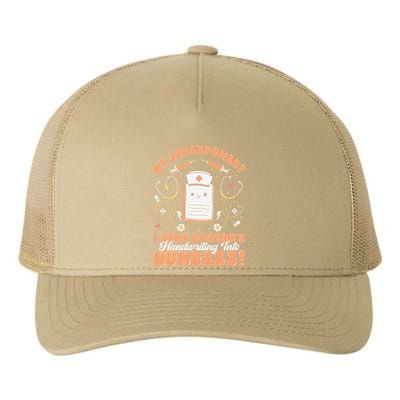 Icd Medical Coder Coding Worker Billing Handwriting Humor Yupoong Adult 5-Panel Trucker Hat