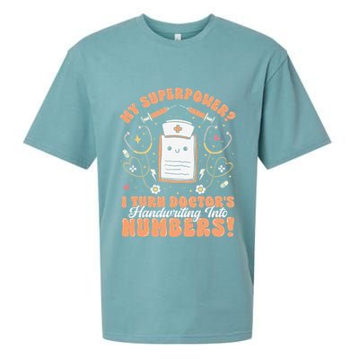 Icd Medical Coder Coding Worker Billing Handwriting Humor Sueded Cloud Jersey T-Shirt