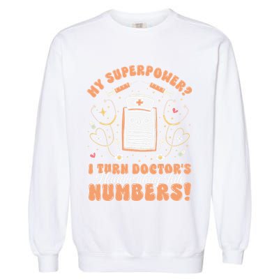 Icd Medical Coder Coding Worker Billing Handwriting Humor Garment-Dyed Sweatshirt