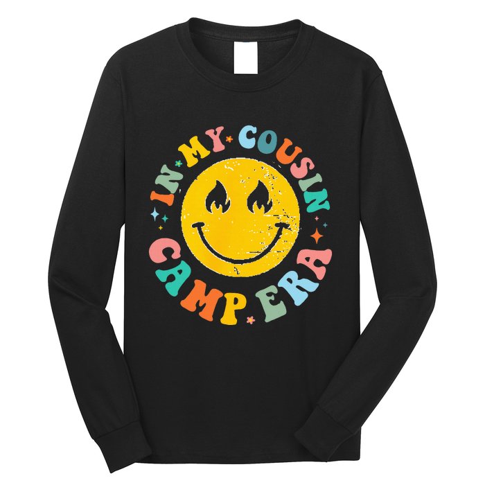 In My Cousin Camp Era Vintage Vacation Summer Camping Crew Long Sleeve Shirt