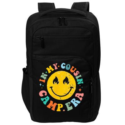 In My Cousin Camp Era Vintage Vacation Summer Camping Crew Impact Tech Backpack