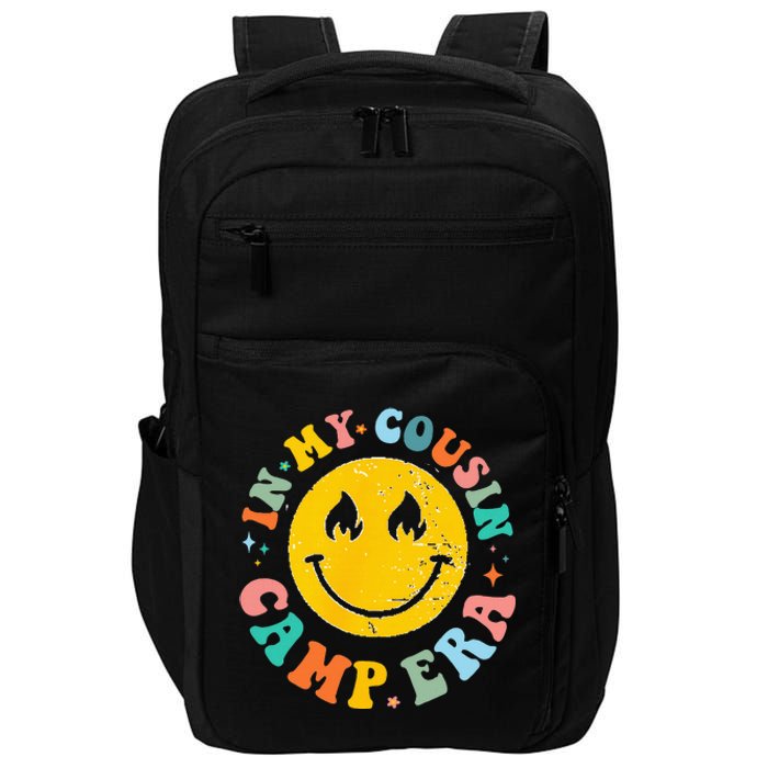 In My Cousin Camp Era Vintage Vacation Summer Camping Crew Impact Tech Backpack