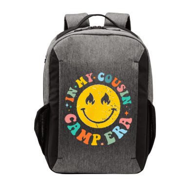 In My Cousin Camp Era Vintage Vacation Summer Camping Crew Vector Backpack