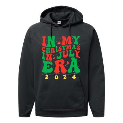 In My Christmas In July Era Groovy Xmas Summer Performance Fleece Hoodie