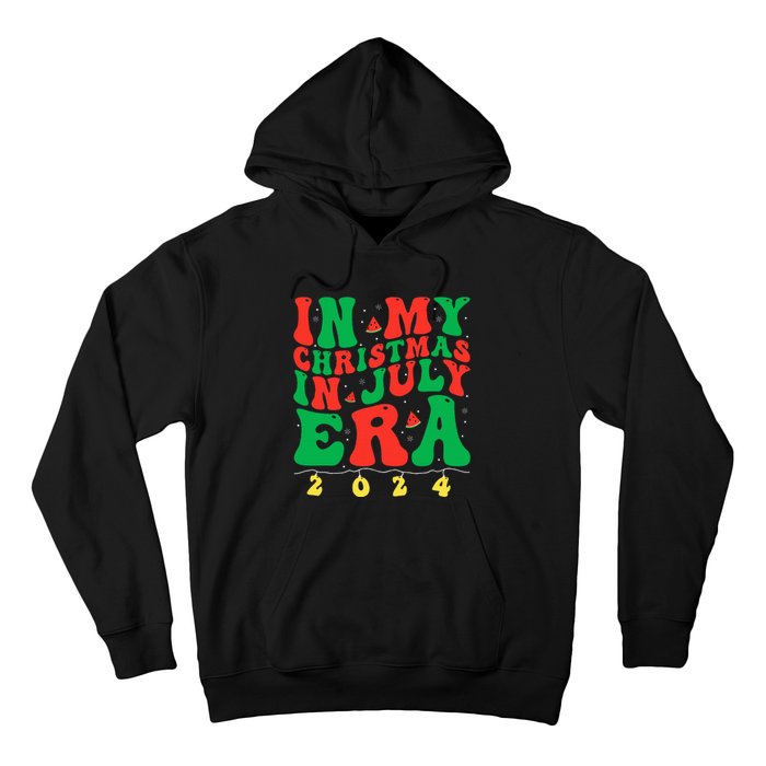 In My Christmas In July Era Groovy Xmas Summer Hoodie