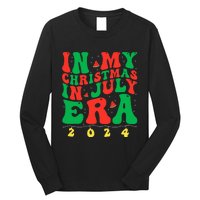 In My Christmas In July Era Groovy Xmas Summer Long Sleeve Shirt