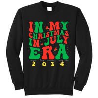 In My Christmas In July Era Groovy Xmas Summer Sweatshirt