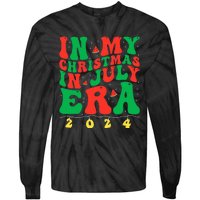 In My Christmas In July Era Groovy Xmas Summer Tie-Dye Long Sleeve Shirt