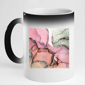 Ink Modern Contemporary Art Painting 11oz Black Color Changing Mug