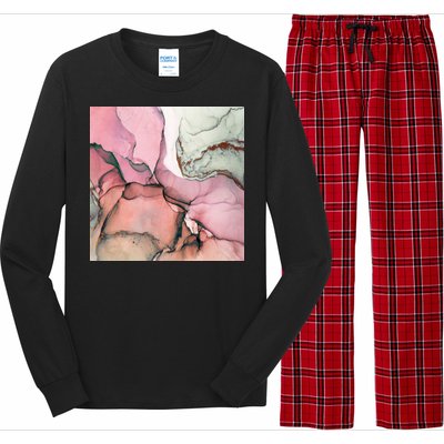 Ink Modern Contemporary Art Painting Long Sleeve Pajama Set