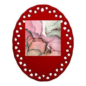 Ink Modern Contemporary Art Painting Ceramic Oval Ornament