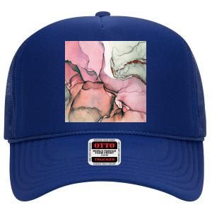 Ink Modern Contemporary Art Painting High Crown Mesh Back Trucker Hat