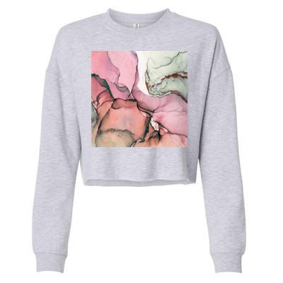 Ink Modern Contemporary Art Painting Cropped Pullover Crew