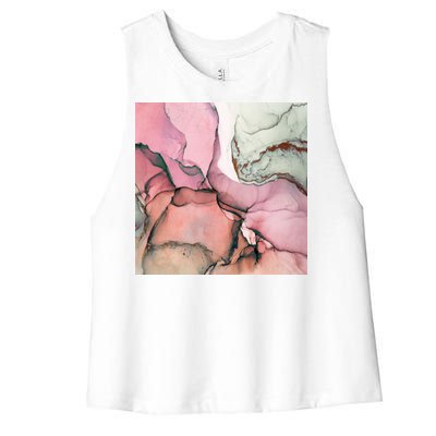 Ink Modern Contemporary Art Painting Women's Racerback Cropped Tank