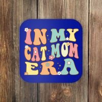 In My Cat Mom Era For Kitten Lover Mama Funny Groovy Retro Cute Gift Coaster