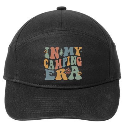 In My Camping Era Retro Wavy Groovy Style For Camper Gift 7-Panel Snapback Hat