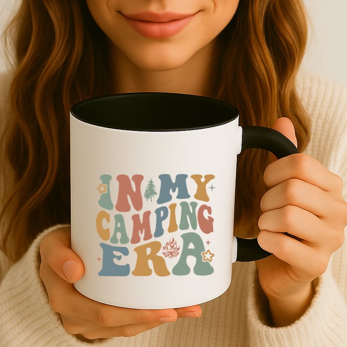 In My Camping Era Retro Wavy Groovy Style For Camper Gift Mug