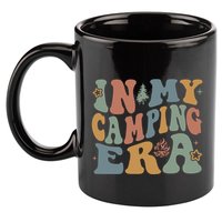 In My Camping Era Retro Wavy Groovy Style For Camper Gift 11oz C Handle Ceramic Mug