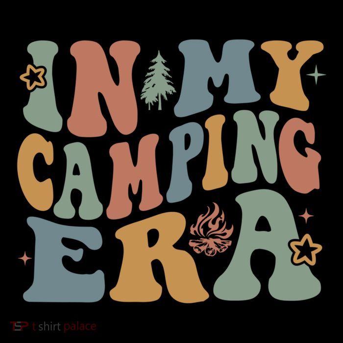In My Camping Era Retro Wavy Groovy Style For Camper Gift Drawstring Bag