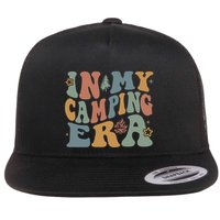 In My Camping Era Retro Wavy Groovy Style For Camper Gift Flat Bill Trucker Hat