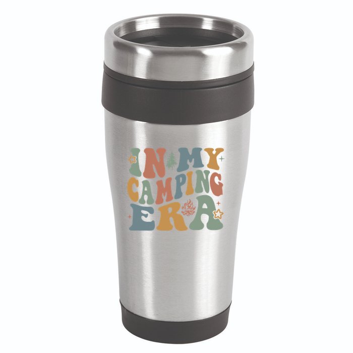 In My Camping Era Retro Wavy Groovy Style For Camper Gift 16oz Travel Tumbler
