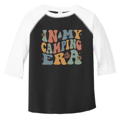 In My Camping Era Retro Wavy Groovy Style For Camper Gift Toddler Fine Jersey T-Shirt