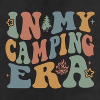 In My Camping Era Retro Wavy Groovy Style For Camper Gift Microfiber Hand Towel