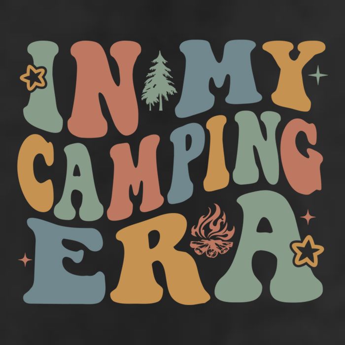 In My Camping Era Retro Wavy Groovy Style For Camper Gift Microfiber Hand Towel