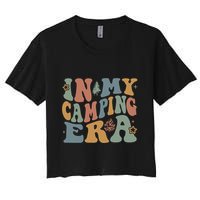 In My Camping Era Retro Wavy Groovy Style For Camper Gift Crop Top