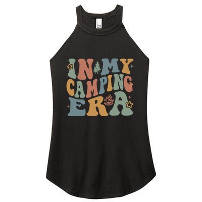In My Camping Era Retro Wavy Groovy Style For Camper Gift Women's Perfect Tri Rocker Tank