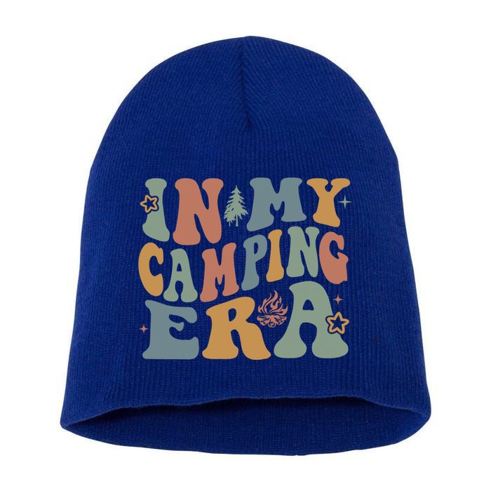 In My Camping Era Retro Wavy Groovy Style For Camper Gift Short Acrylic Beanie