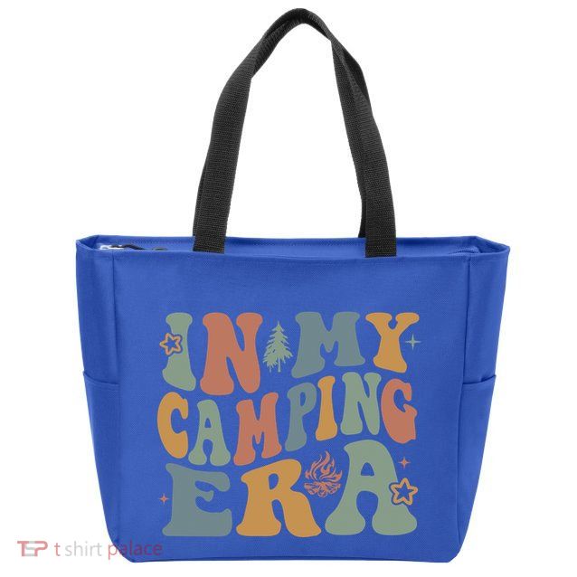 In My Camping Era Retro Wavy Groovy Style For Camper Gift Zip Tote Bag