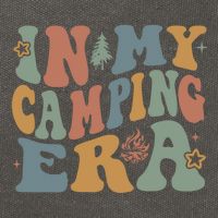 In My Camping Era Retro Wavy Groovy Style For Camper Gift Cotton Canvas Backpack