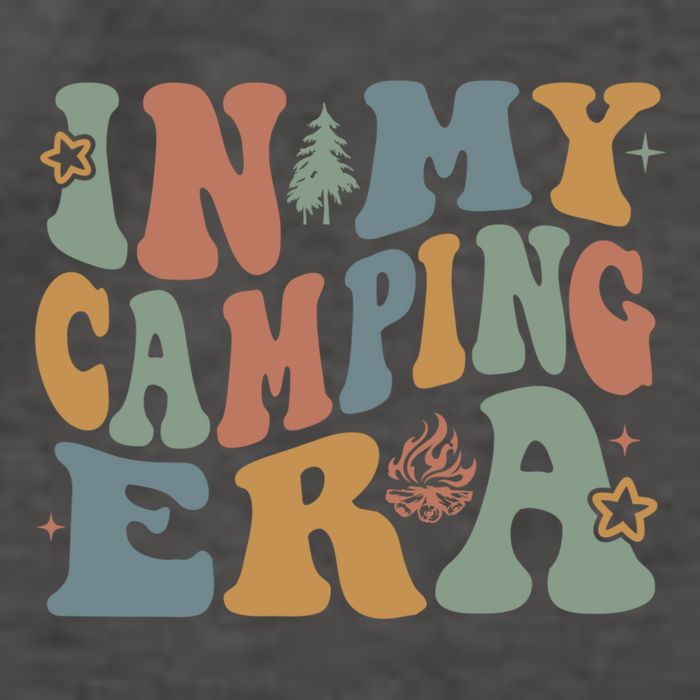 In My Camping Era Retro Wavy Groovy Style For Camper Gift Vector Backpack