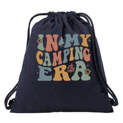 In My Camping Era Retro Wavy Groovy Style For Camper Gift Drawstring Bag