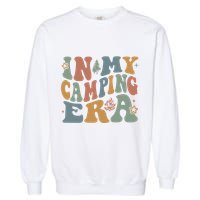 In My Camping Era Retro Wavy Groovy Style For Camper Gift Garment-Dyed Sweatshirt