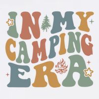 In My Camping Era Retro Wavy Groovy Style For Camper Gift Garment-Dyed Sweatshirt