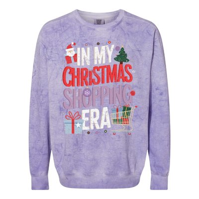 In My Christmas Shopping Era Cute Xmas Merry Christmas Women Colorblast Crewneck Sweatshirt