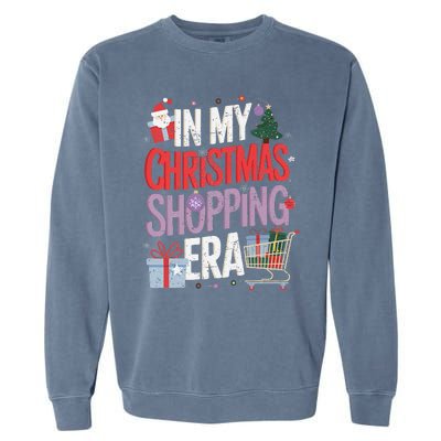 In My Christmas Shopping Era Cute Xmas Merry Christmas Women Garment-Dyed Sweatshirt