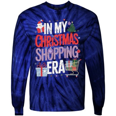 In My Christmas Shopping Era Cute Xmas Merry Christmas Women Tie-Dye Long Sleeve Shirt