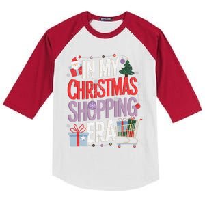 In My Christmas Shopping Era Cute Xmas Merry Christmas Women Kids Colorblock Raglan Jersey