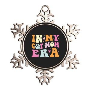 In My Cat Mom Era Cute Cat Mom Metallic Star Ornament