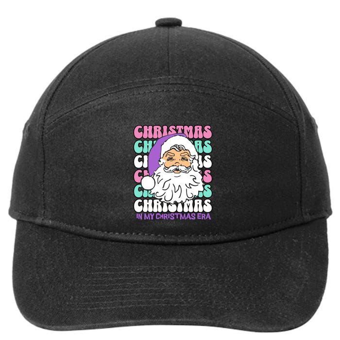 In My Christmas Era Print Gift 7-Panel Snapback Hat